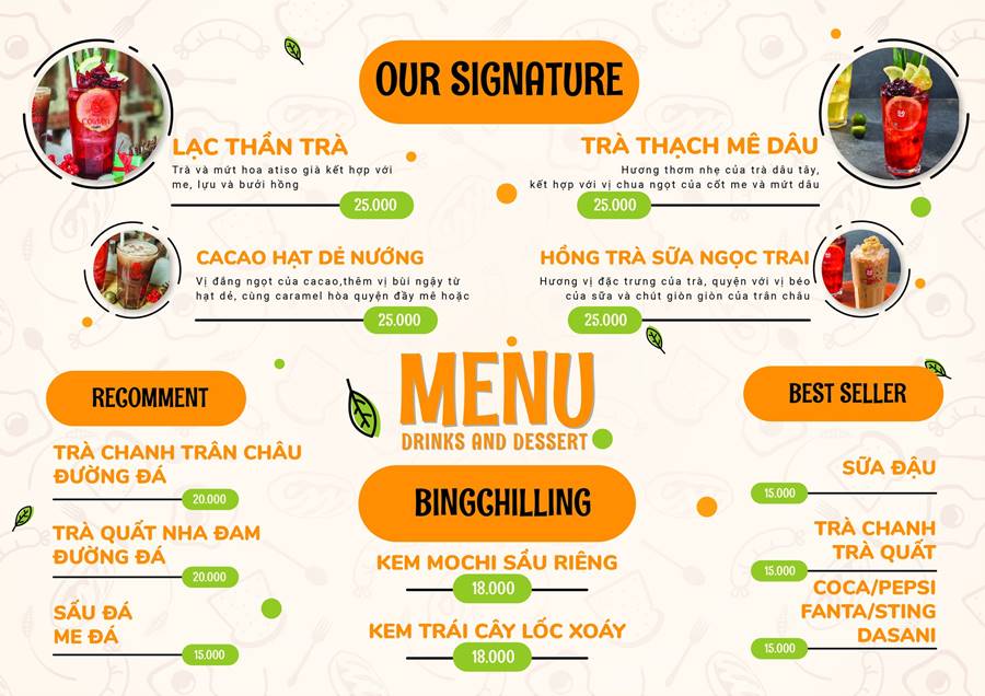 Bánh mì chảo Cột Điện Quán - Menu