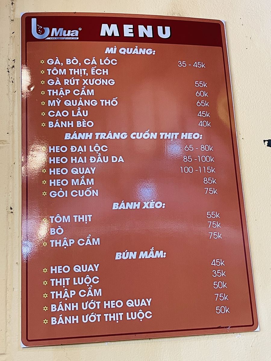 Mỳ Quảng Bà Mua