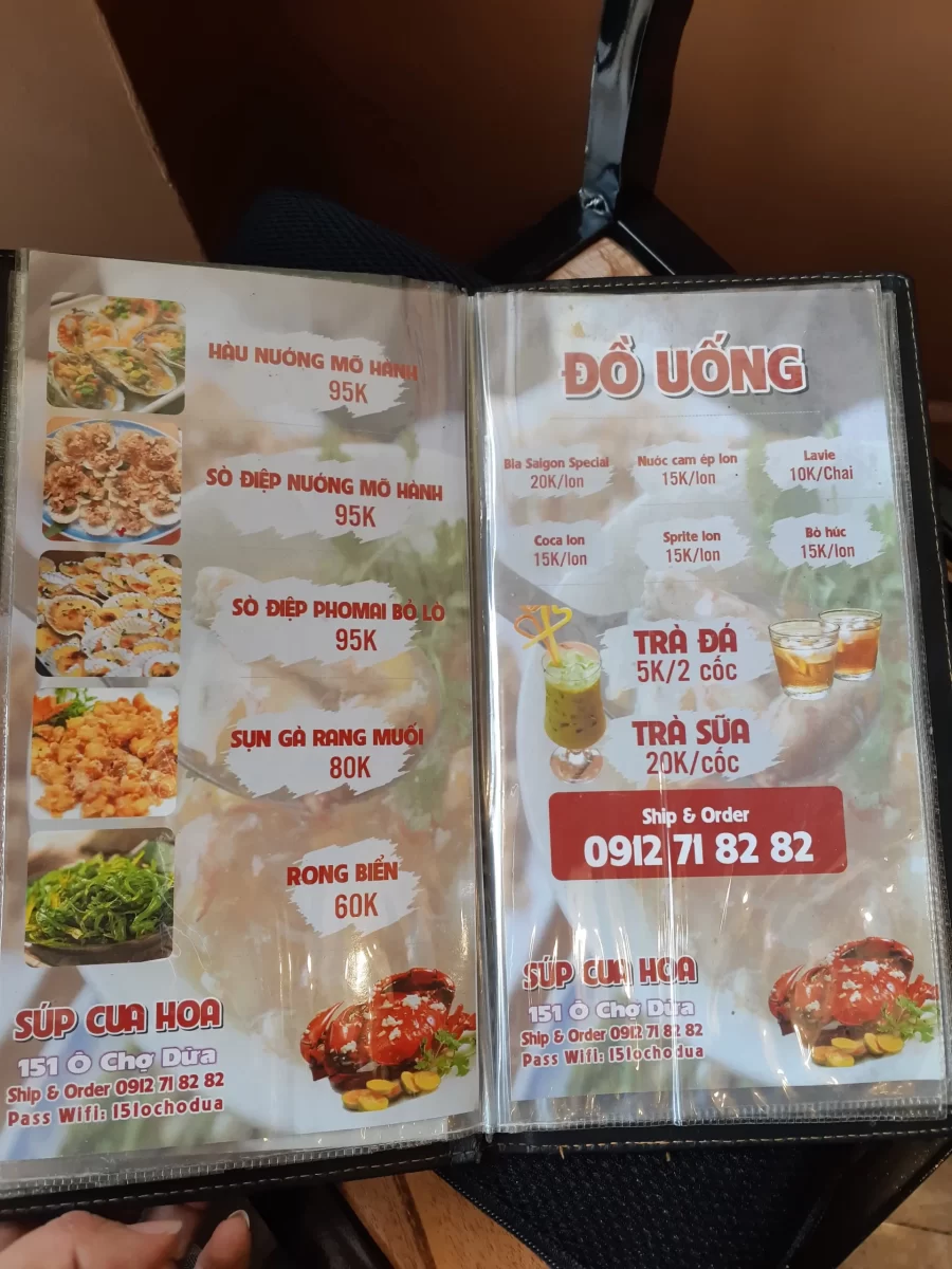 Súp cua Hoa - Ô Chợ Dừa