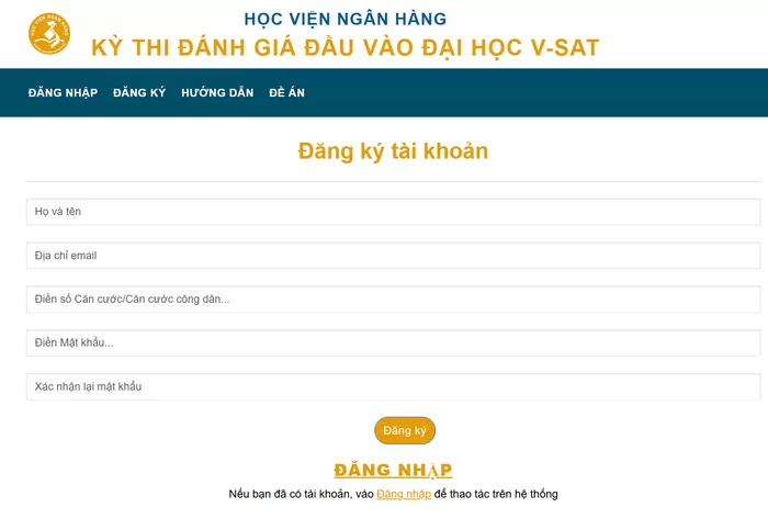 Học viện Ngân hàng hướng dẫn đăng ký thi V-SAT năm 2025